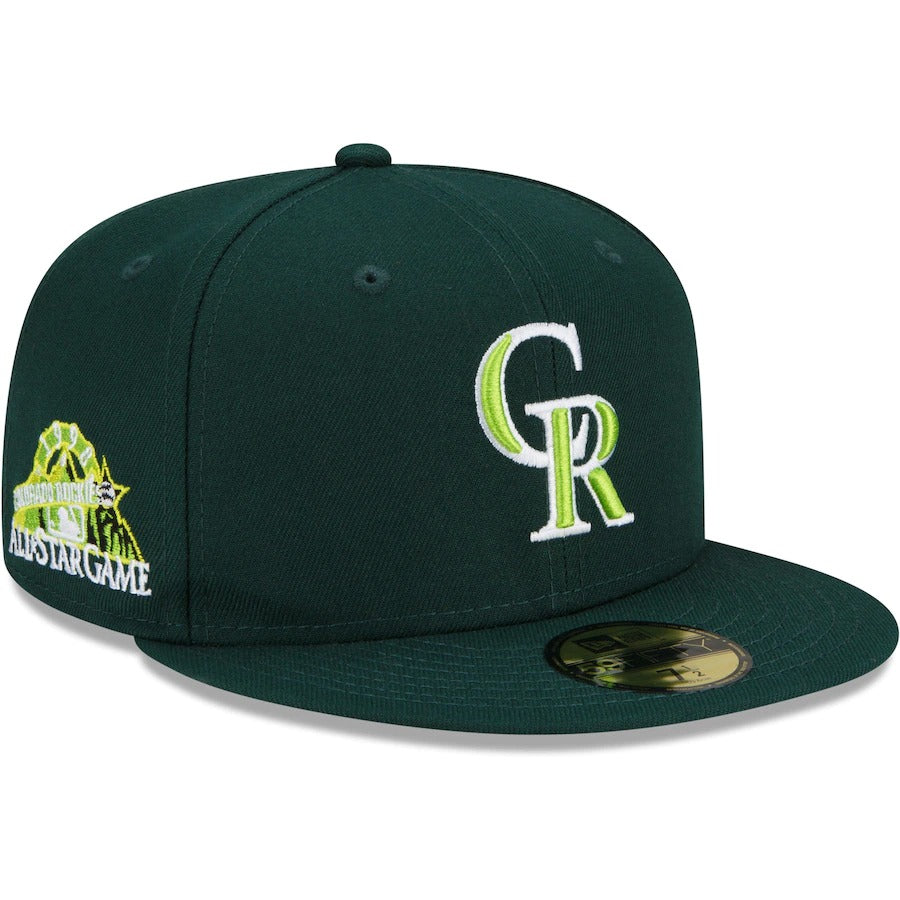 New Era Colorado Rockies Green 1998 MLB All-Star Game Color Fam Lime Undervisor 59FIFTY Fitted Hat