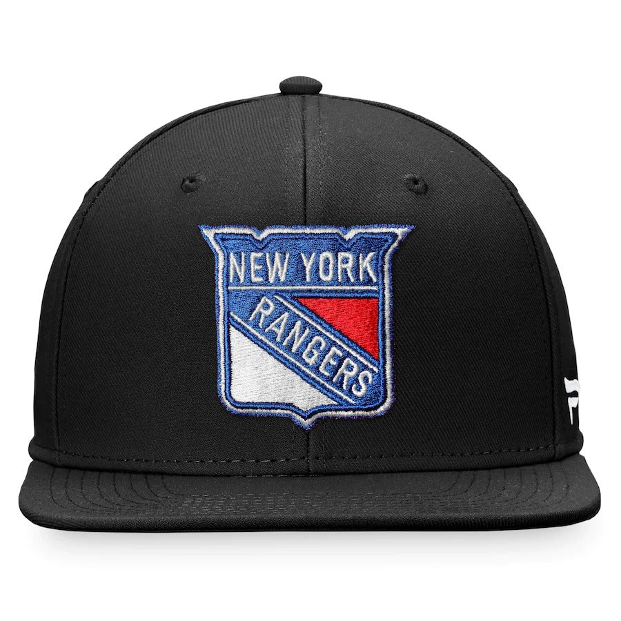 Fanatics Branded Black New York Rangers Core Primary Logo Fitted Hat