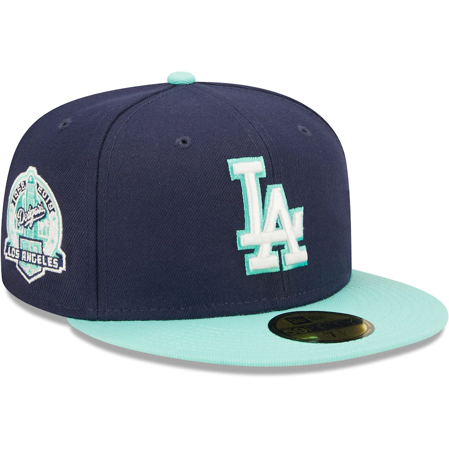 New Era Los Angeles Dodgers Navy 60th Anniversary Cooperstown Collection Team UV 59FIFTY Fitted Hat