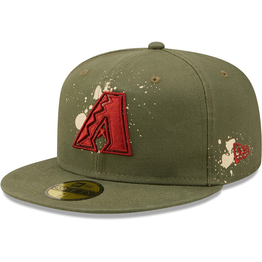New Era Arizona Diamondbacks Olive Splatter 59FIFTY Fitted Hat