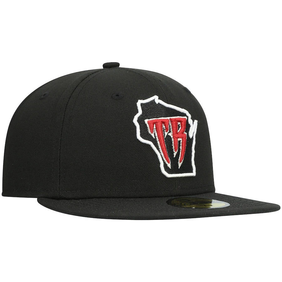 New Era Wisconsin Timber Rattlers Black Authentic Collection Team Alternate 59FIFTY Fitted Hat