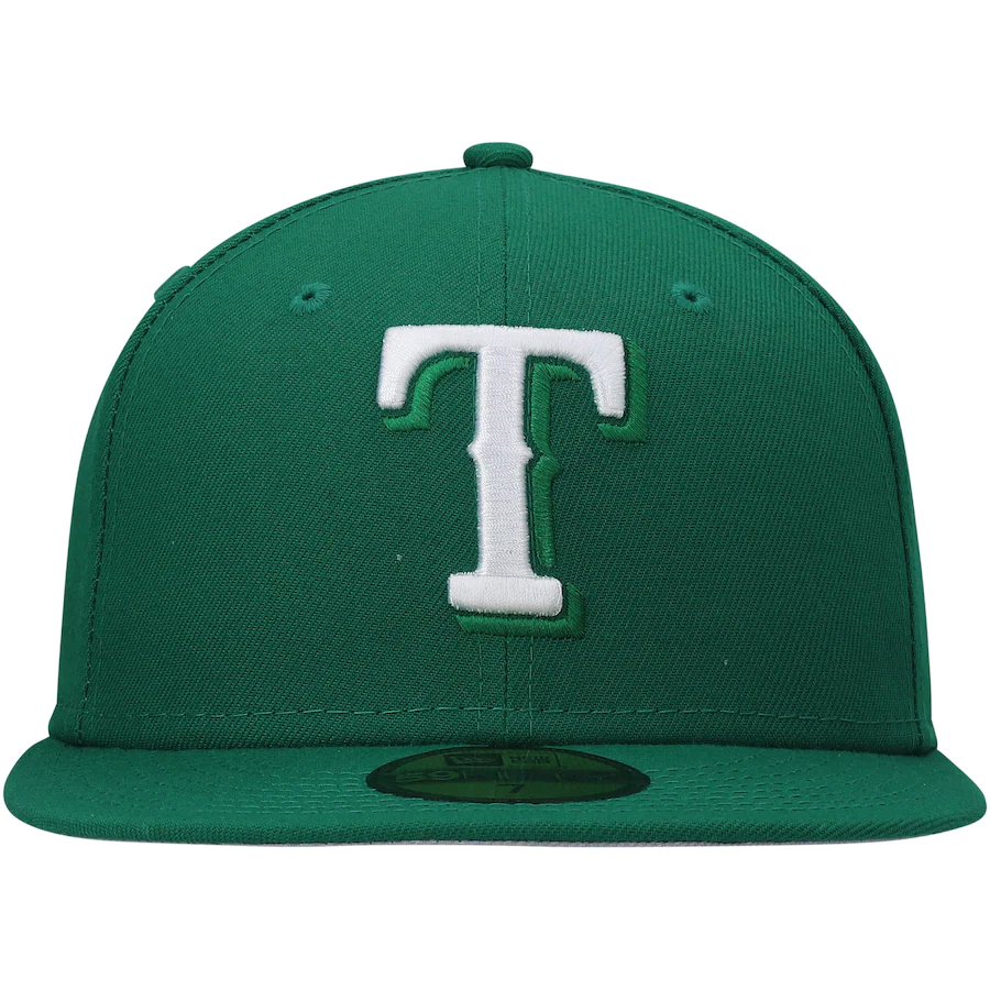 New Era Texas Rangers Kelly Green Logo 59FIFTY Fitted Hat