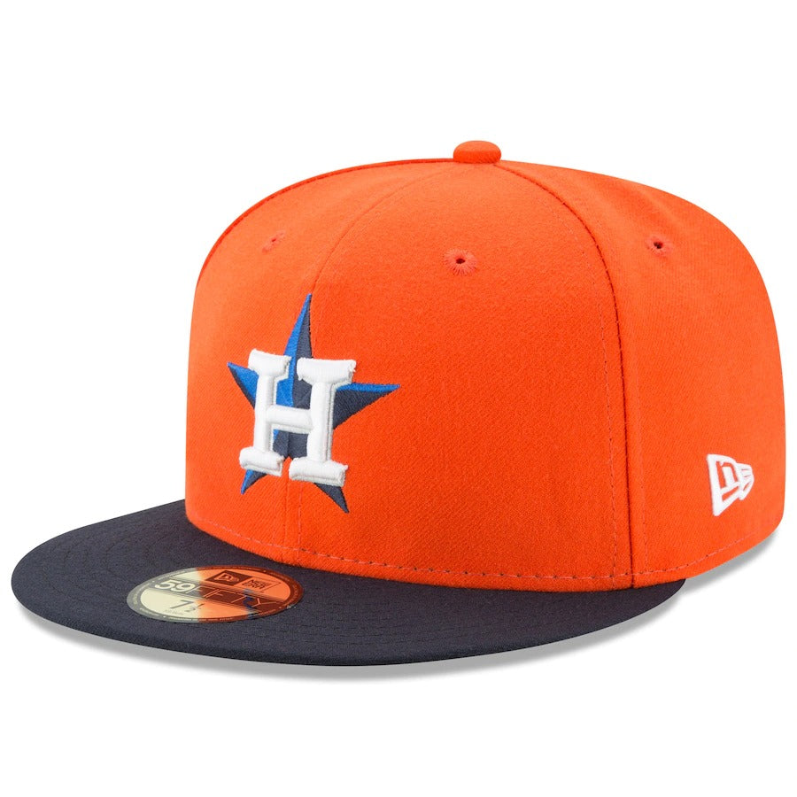 New Era Houston Astros Orange/Navy Alternate 60th Anniversary Authentic Collection On-Field 59FIFTY Fitted Hat