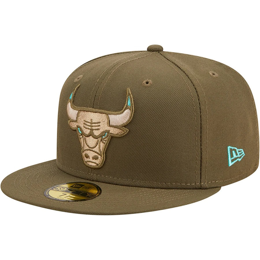 New Era Chicago Bulls Olive Army 59FIFTY Fitted Hat