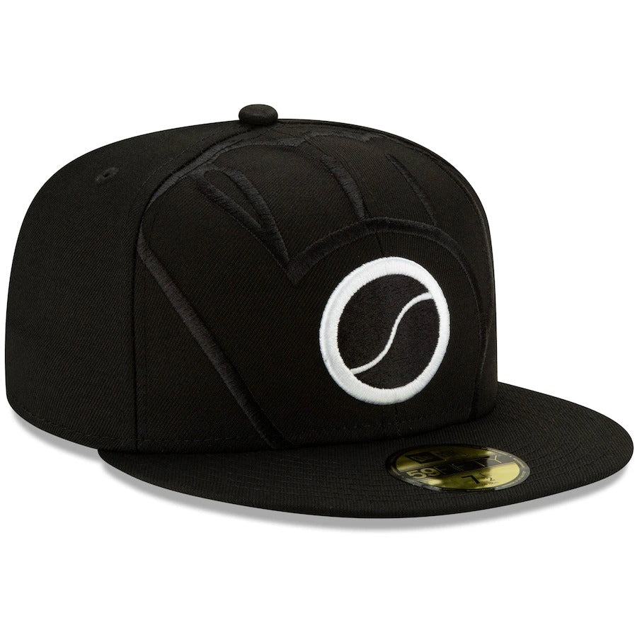 New Era Black Milwaukee Brewers Monochrome Logo Elements 59FIFTY Fitted Hat