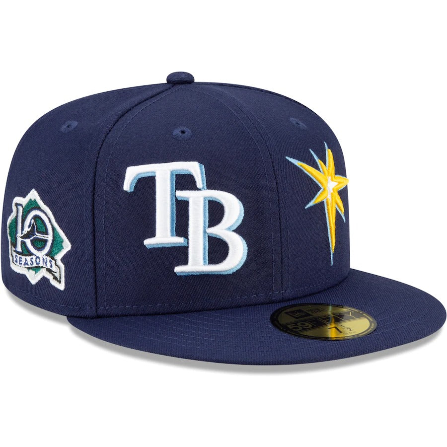 New Era Tampa Bay Rays Navy Patch Pride 59FIFTY Fitted Hat