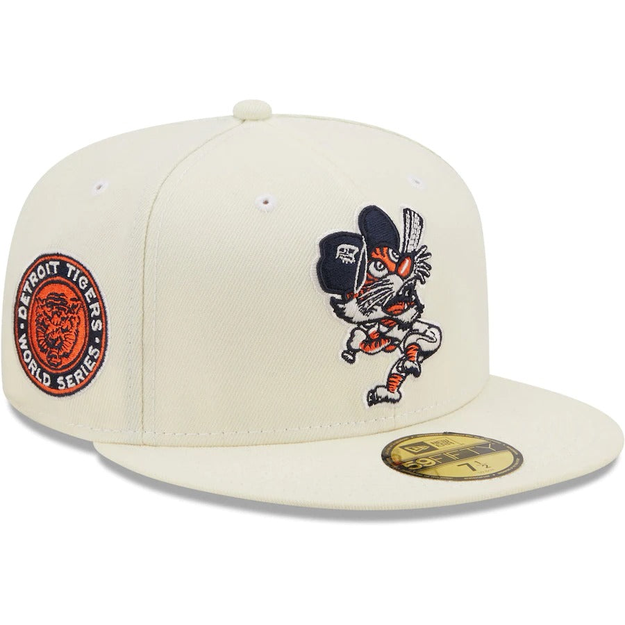 New Era Detroit Tigers Cream 1968 World Series Chrome Alternate Undervisor 59FIFTY Fitted Hat