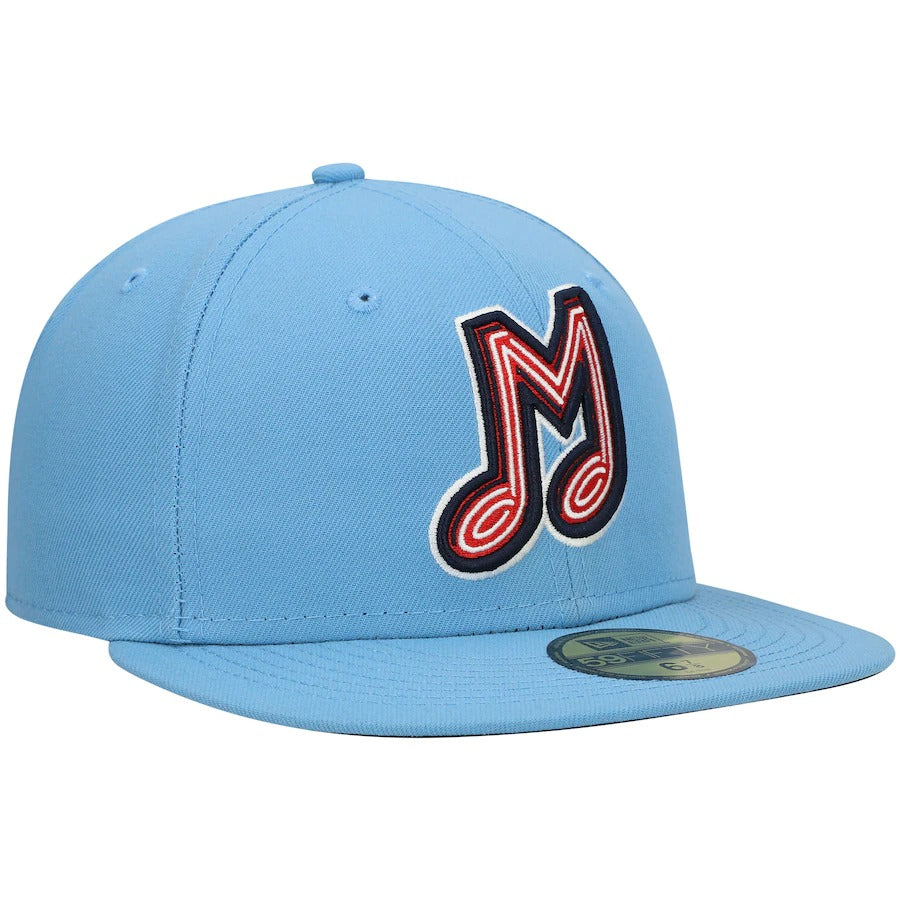 New Era Memphis Redbirds Light Blue Authentic Collection Team Alternate 59FIFTY Fitted Hat