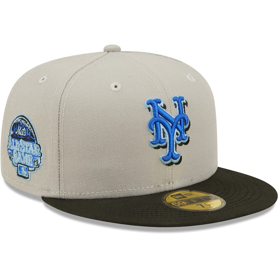 New Era New York Mets 2013 All-Star Game Gray/Black Blue Undervisor 2022 59FIFTY Fitted Hat