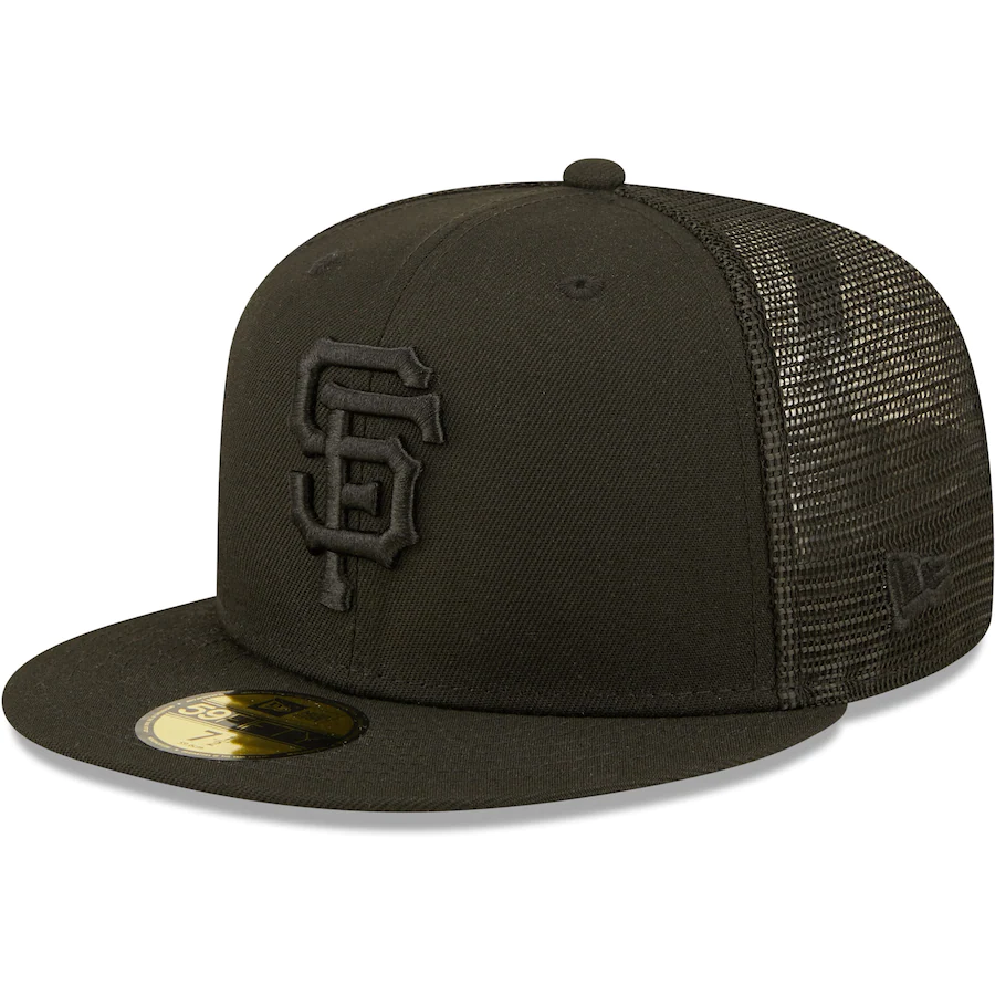 New Era San Francisco Giants Blackout Trucker 59FIFTY Fitted Hat