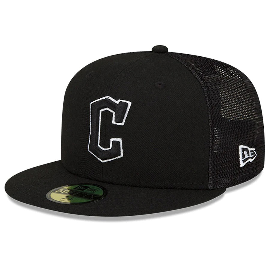 New Era Cleveland Guardians Black 2022 Batting Practice 59FIFTY Fitted Hat