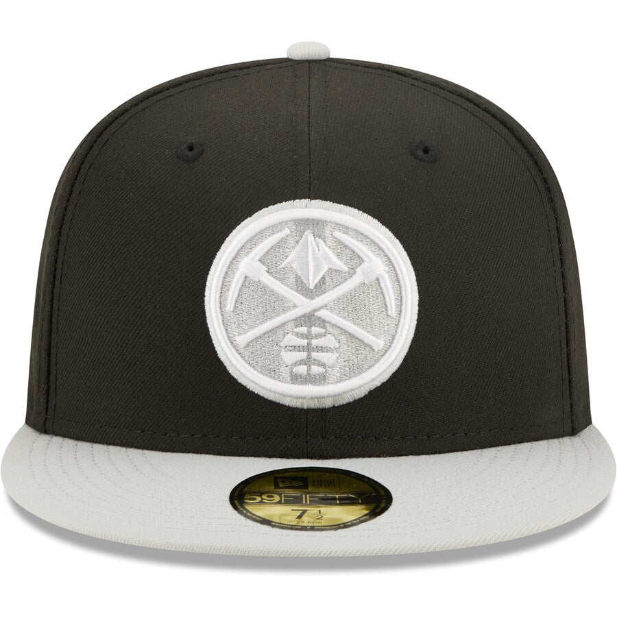 New Era Denver Nuggets Black/Gray Two-Tone Color Pack 59FIFTY Fitted Hat