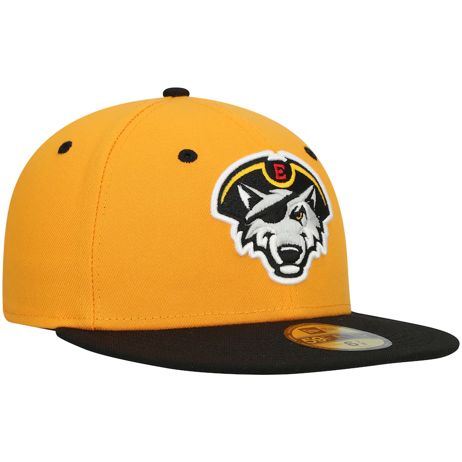 New Era Erie SeaWolves Gold Authentic Collection Team Alternate 59FIFTY Fitted Hat