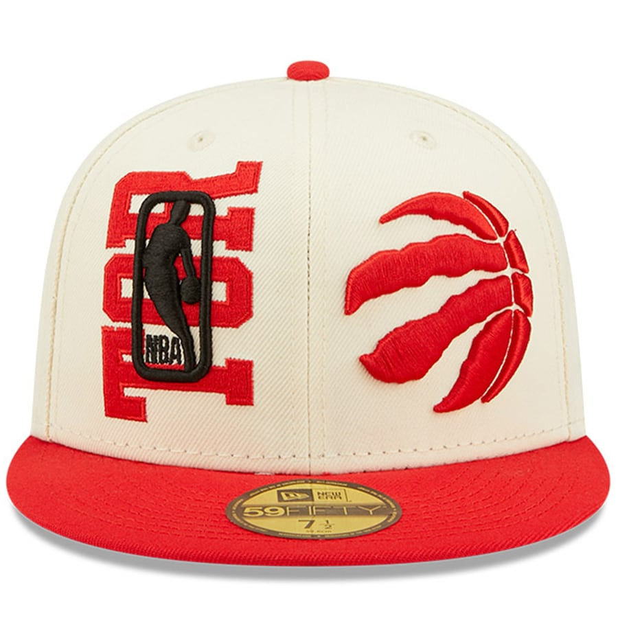 New Era Toronto Raptors Cream/Red 2022 NBA Draft 59FIFTY Fitted Hat