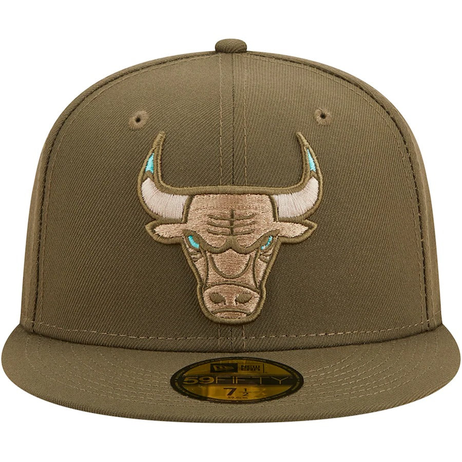 New Era Chicago Bulls Olive Army 59FIFTY Fitted Hat