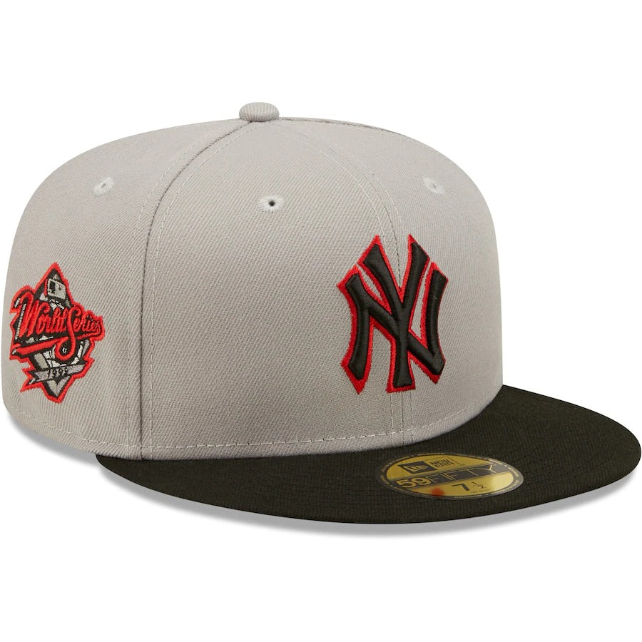 New Era Gray/Black New York Yankees 1999 World Series Red Undervisor 59FIFTY Fitted Hat