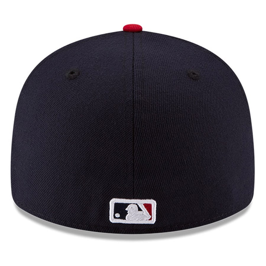 New Era Atlanta Braves Navy/Red 2021 World Series Champions Home Sidepatch Low Profile 59FIFTY Fitted Hat