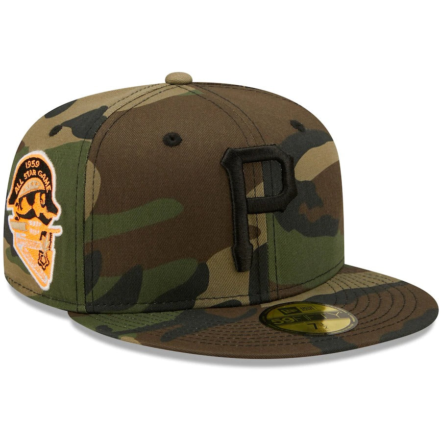 New Era Pittsburgh Pirates Camo 1959 MLB All-Star Game Flame Undervisor 59FIFTY Fitted Hat