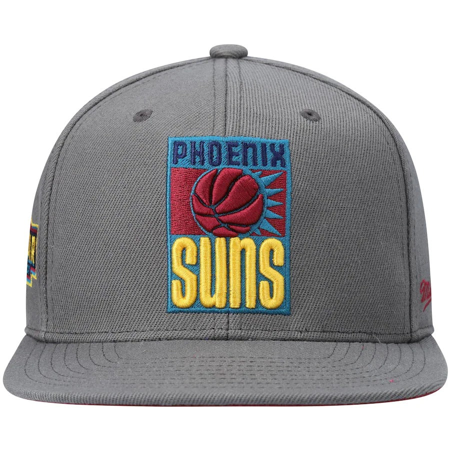 Mitchell & Ness Phoenix Suns Charcoal Hardwood Classics 2009 NBA All-Star Game Carbon Cabarnet Fitted Hat