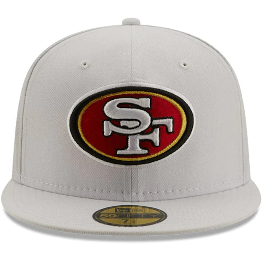 New Era White San Francisco 49ers 1999 Pro Bowl Patch Red Undervisor 59FIFY Fitted Hat
