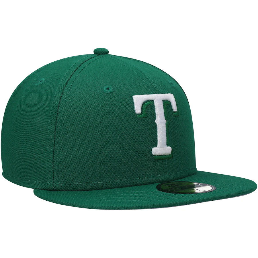 New Era Texas Rangers Kelly Green Logo 59FIFTY Fitted Hat