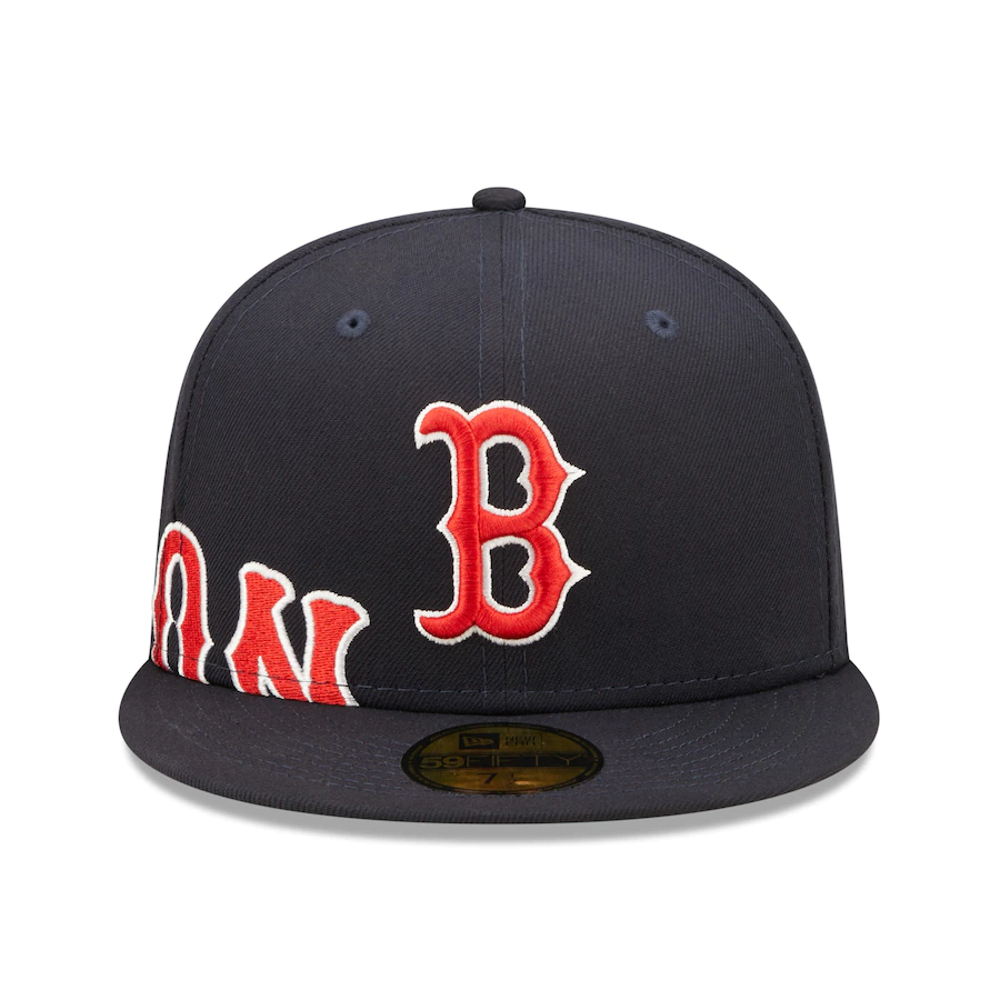 New Era Boston Red Sox Navy Sidesplit 59FIFTY Fitted Hat