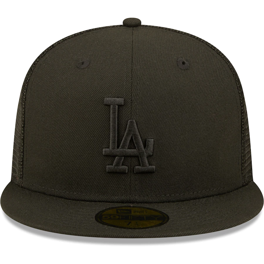 New Era Los Angeles Dodgers Blackout Trucker 59FIFTY Fitted Hat