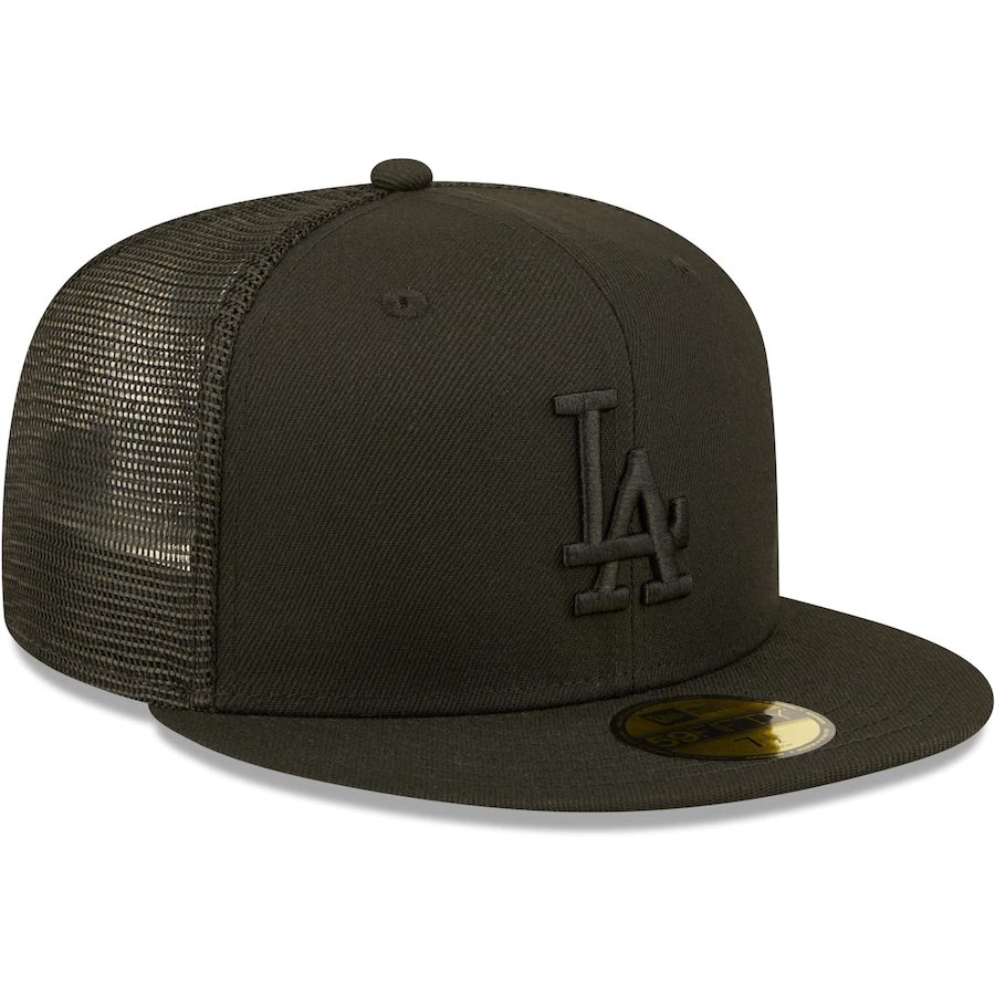 New Era Los Angeles Dodgers Blackout Trucker 59FIFTY Fitted Hat