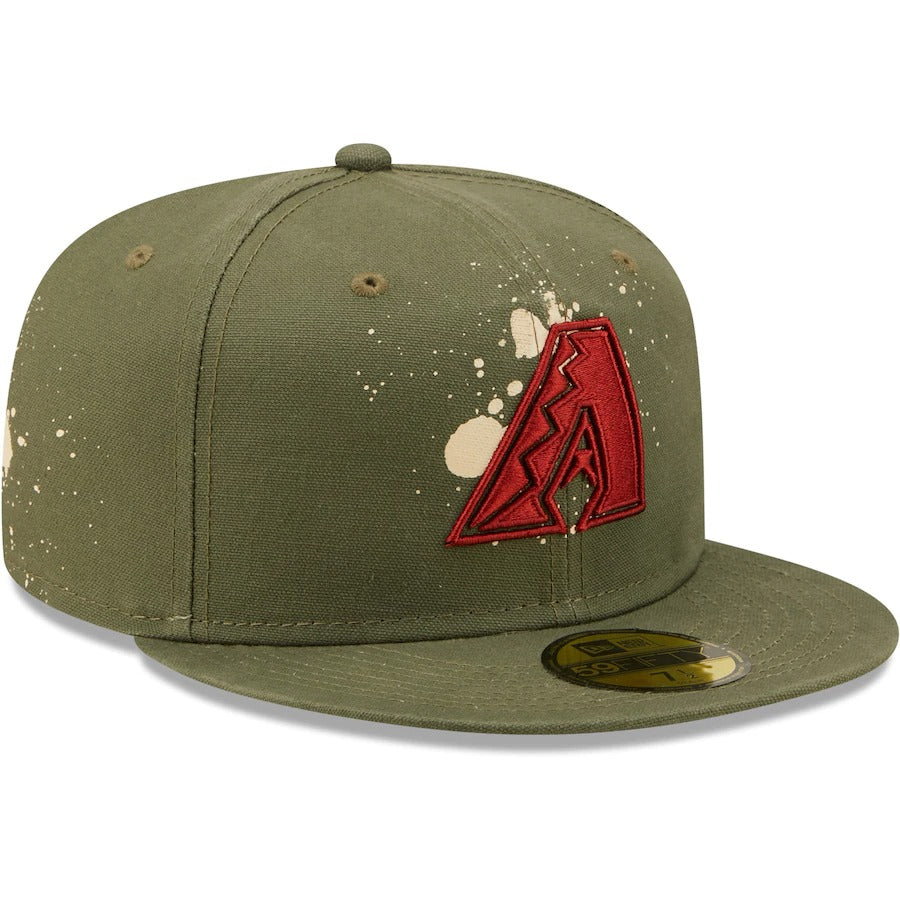 New Era Arizona Diamondbacks Olive Splatter 59FIFTY Fitted Hat