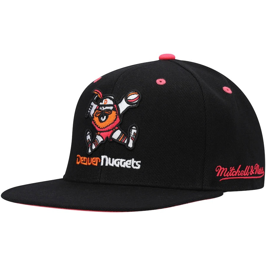 Mitchell & Ness x Lids Denver Nuggets Black 50th NBA Anniversary Hardwood Classics Sunset Fitted Hat