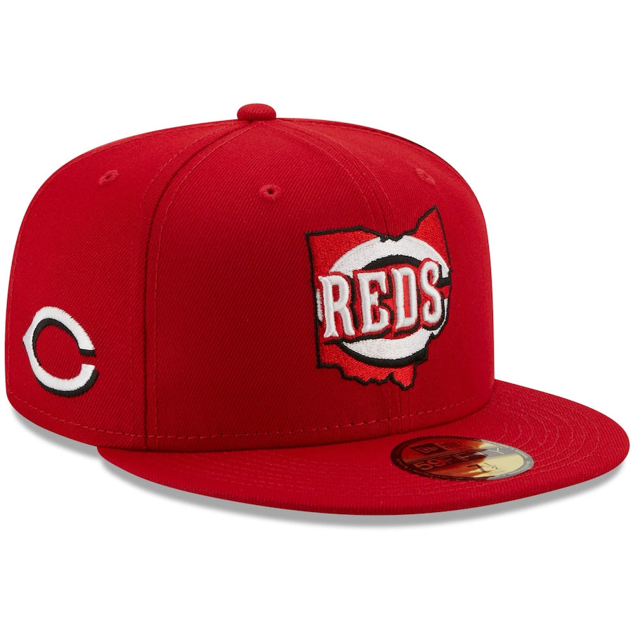New Era Red Cincinnati Reds Local II 59FIFTY Fitted Hat