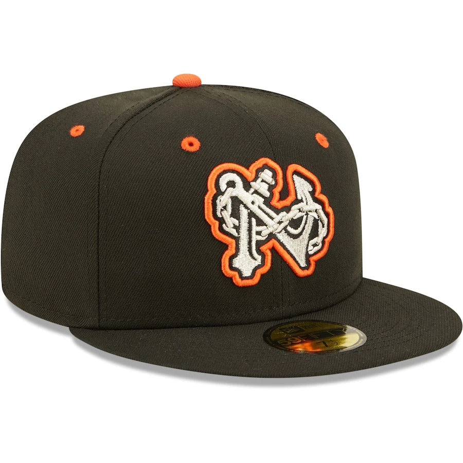 New Era Norfolk Tides Black Authentic Collection Road 59FIFTY Fitted H