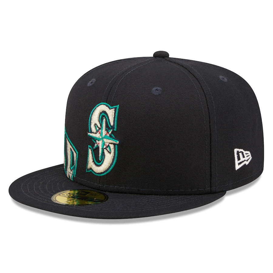 New Era Seattle Mariners Navy Sidesplit 59FIFTY Fitted Hat