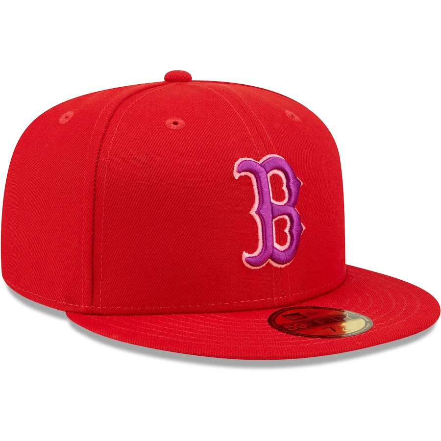 New Era Red Boston Red Sox Purple Undervisor 59FIFTY Fitted Hat