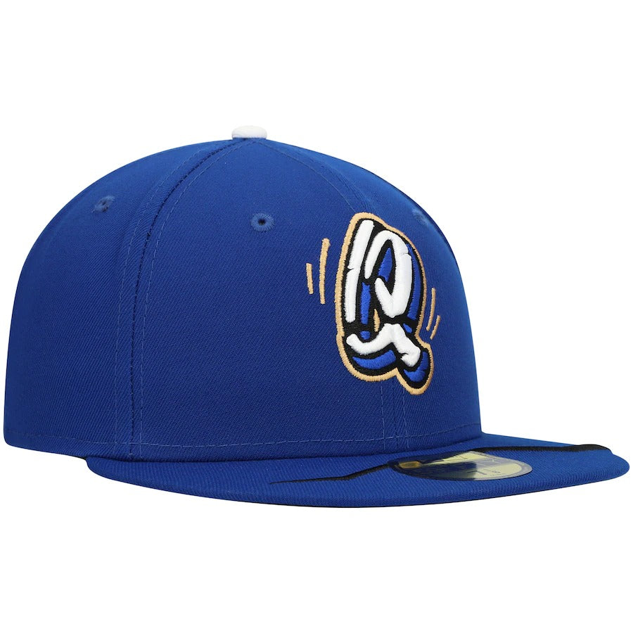 New Era Rancho Cucamonga Quakes Blue Authentic Collection Team Home 59FIFTY Fitted Hat
