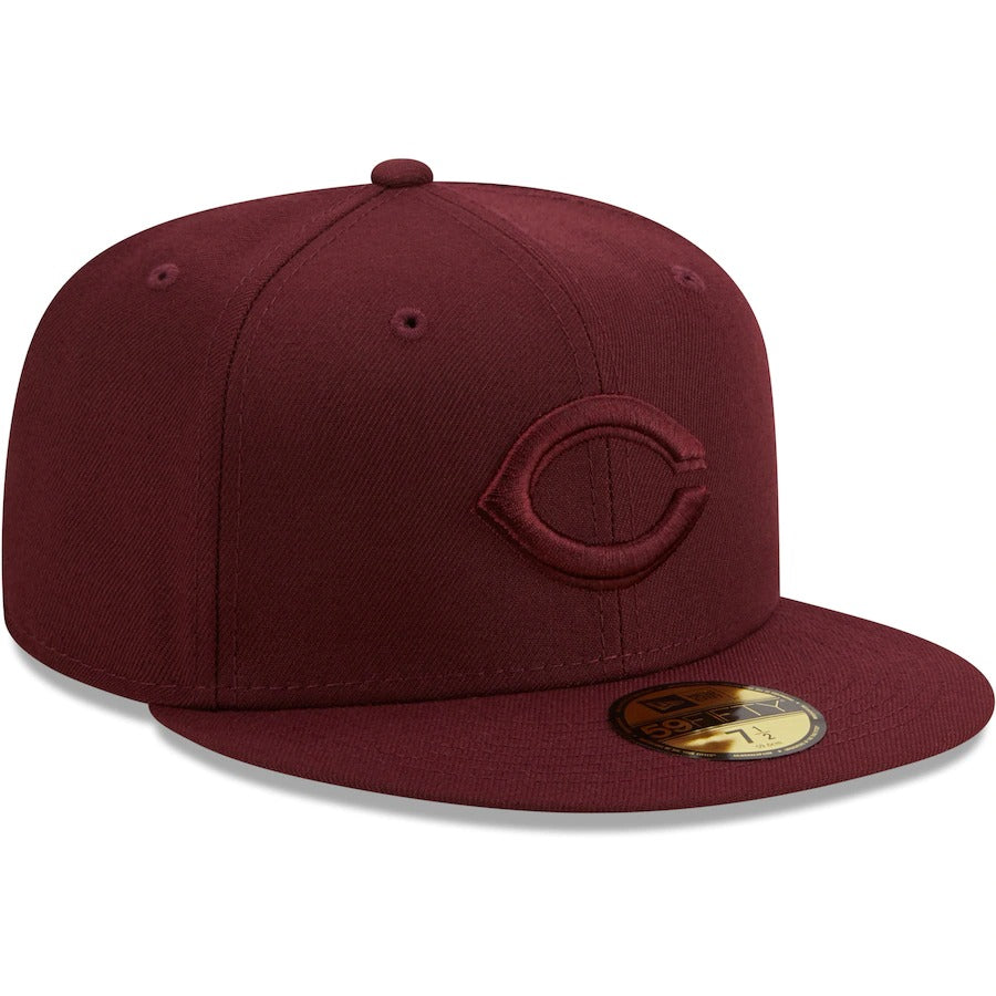 New Era Cincinnati Reds Maroon Oxblood Tonal 59FIFTY Fitted Hat