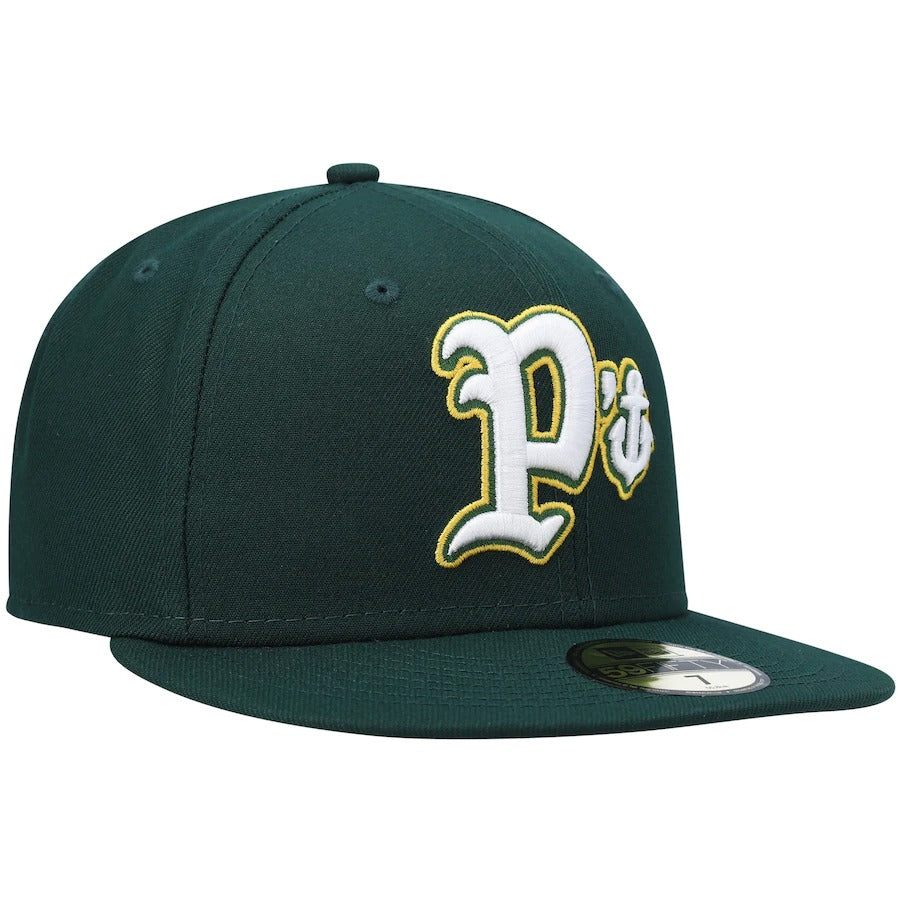 New Era Stockton Ports Green Authentic Collection Team Alternate 59FIFTY Fitted Hat