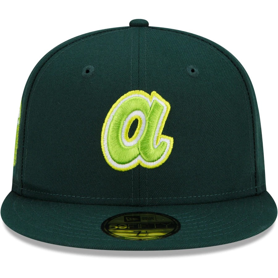 New Era Atlanta Braves Green 1972 MLB All-Star Game Color Fam Lime Undervisor 59FIFTY Fitted Hat