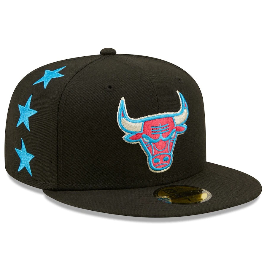 New Era Chicago Bulls Black 2022 NBA All-Star Game Starry 59FIFTY Fitted Hat