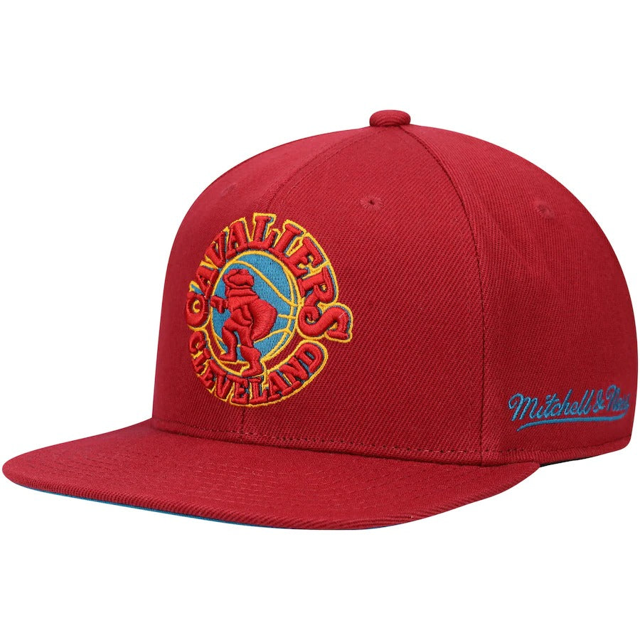 Mitchell & Ness x Lids Cleveland Cavaliers Red 35th Anniversary Hardwood Classics Northern Lights Fitted Hat