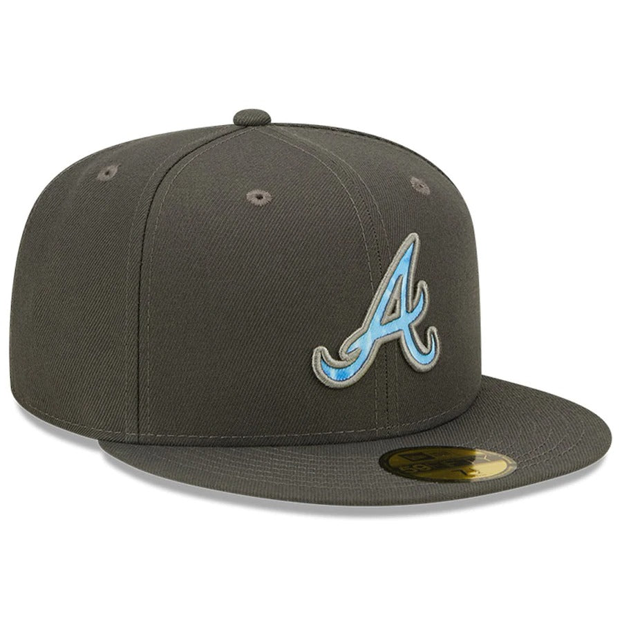 New Era Atlanta Braves Graphite 2022 Father's Day On-Field 59FIFTY Fitted Hat