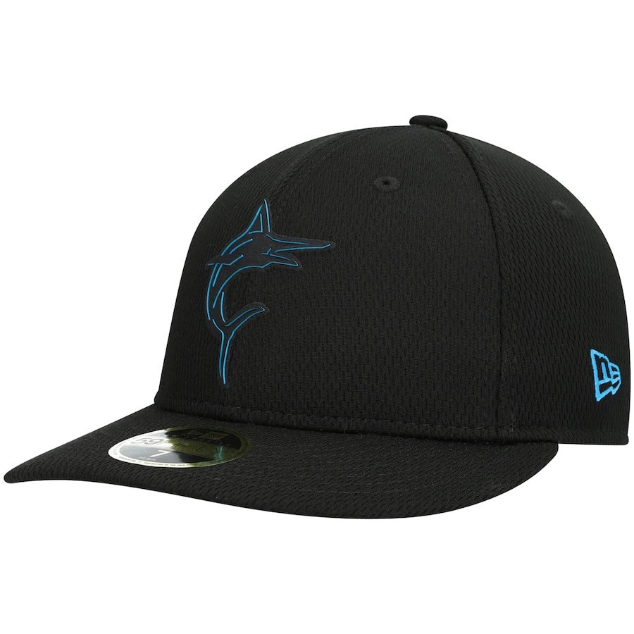 New Era Black Miami Marlins Clubhouse Team Low Profile 59FIFTY Fitted Hat