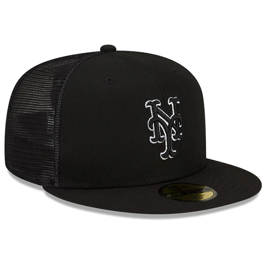New Era New York Mets Black 2022 Batting Practice 59FIFTY Fitted Hat