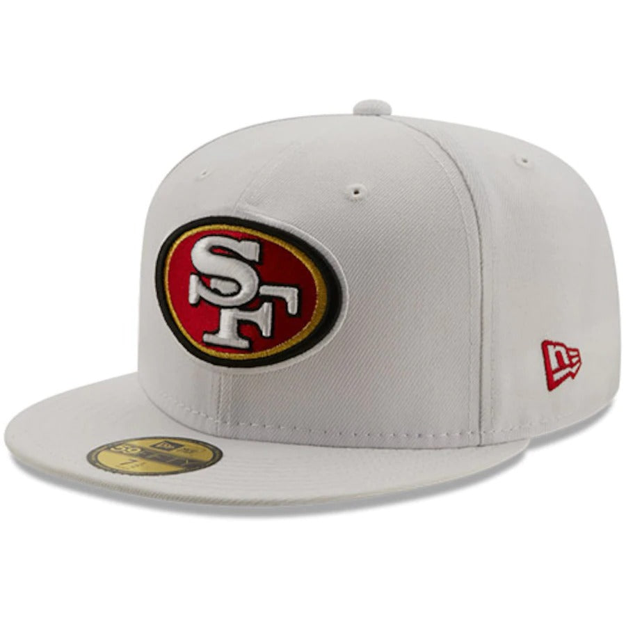 New Era White San Francisco 49ers 1999 Pro Bowl Patch Red Undervisor 59FIFY Fitted Hat