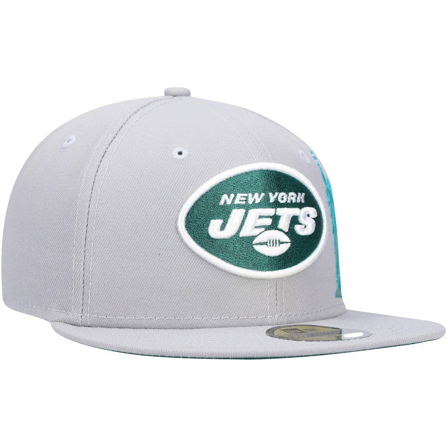 New Era New York Jets Gray City Describe 59FIFTY Fitted Hat