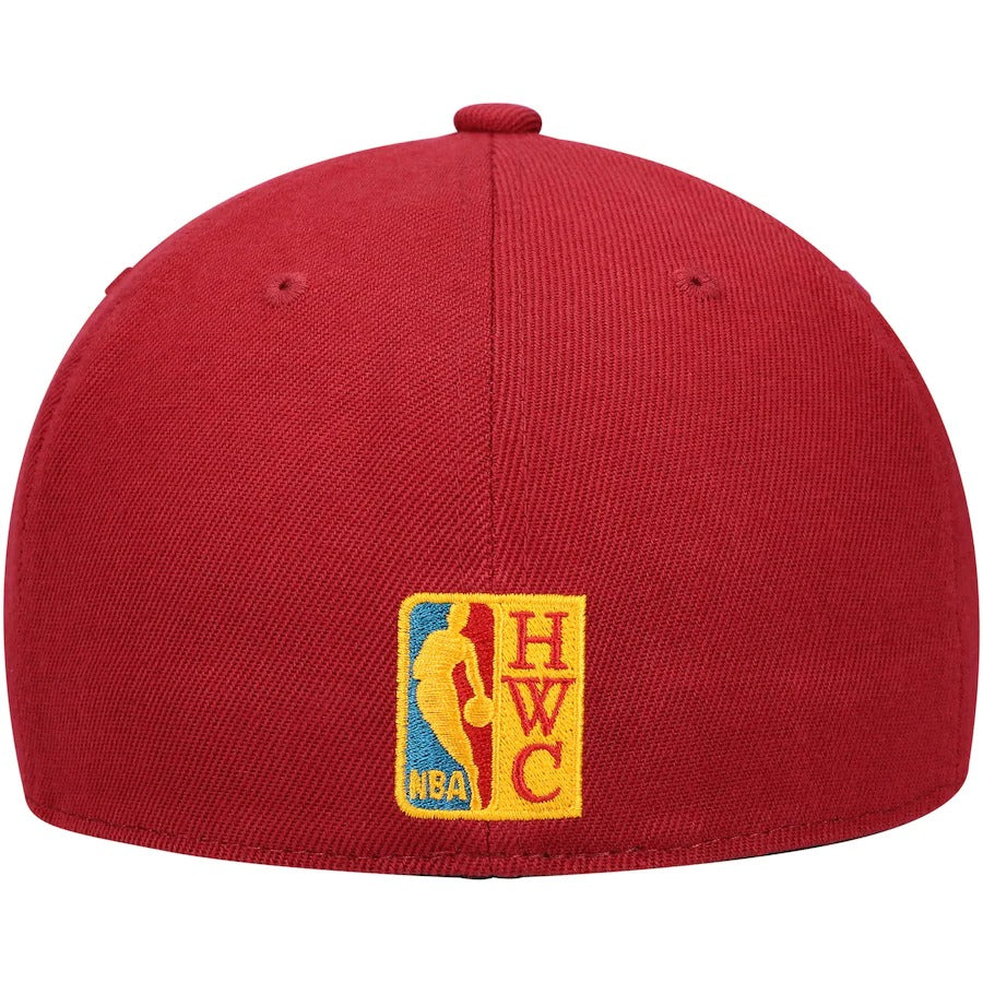 Mitchell & Ness x Lids Cleveland Cavaliers Red 35th Anniversary Hardwood Classics Northern Lights Fitted Hat