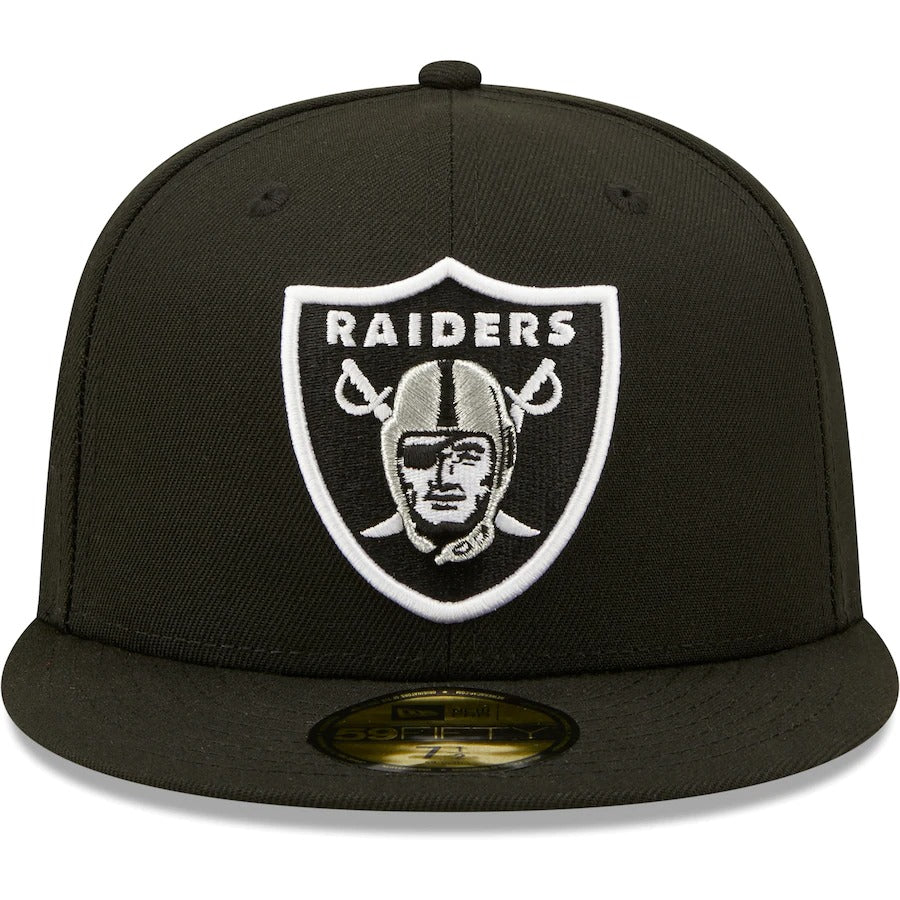 New Era Las Vegas Raiders Black Team 50th Anniversary Patch 59FIFTY Fitted Hat
