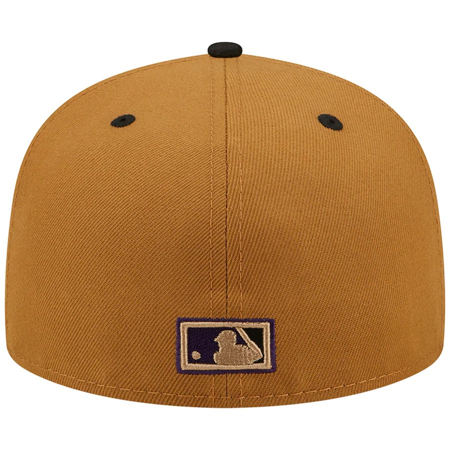 New Era Toronto Blue Jays Tan/Black Rogers Centre Purple Undervisor 59FIFTY Fitted Hat