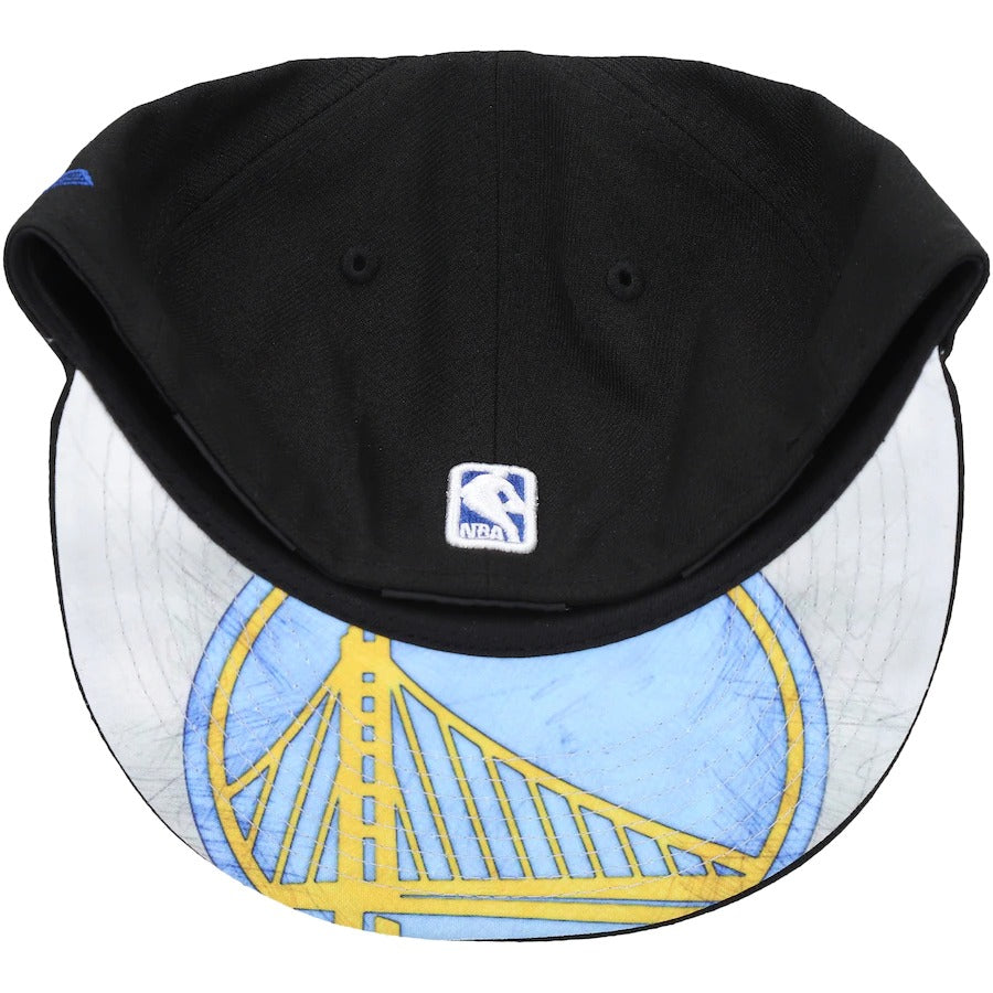 New Era Golden State Warriors Black Team Wordmark 59FIFTY Fitted Hat