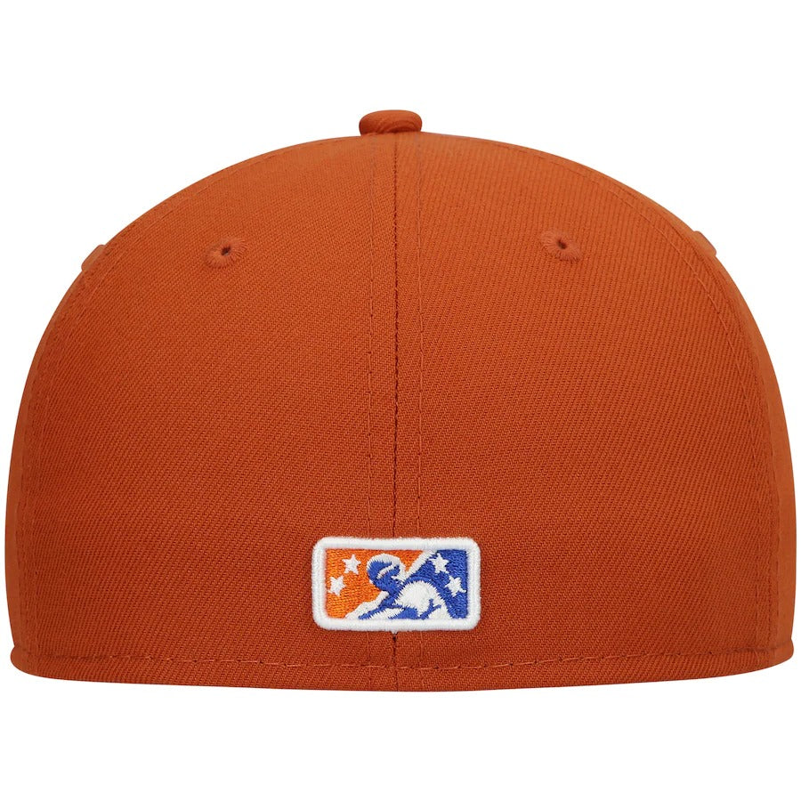 New Era Durham Bulls Orange Authentic Collection Team Alternate 59FIFTY Fitted Hat